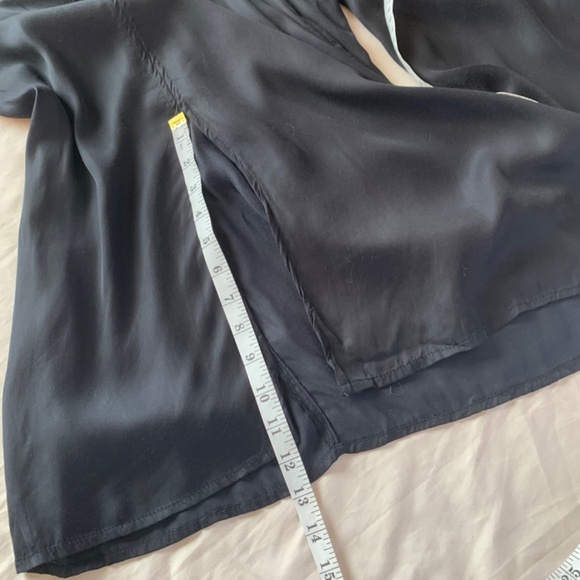 Elevenses Anthropologie Wide Leg Lightweight Flowy Palazzo Pants Black XL pocket - Picture 9 of 11